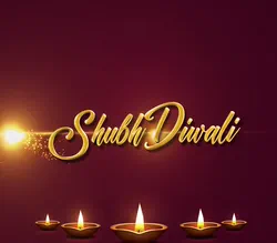 shubh diwali animated banner diya fireworks